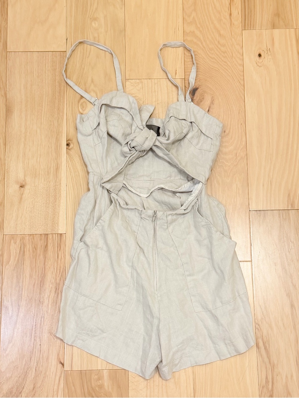 Reformation Womenโs Linen Cotton Romper